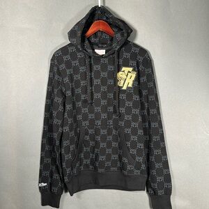 Mitchell and Ness Raptors Gold Hoodie, NWT, black with pattern, multi sizes